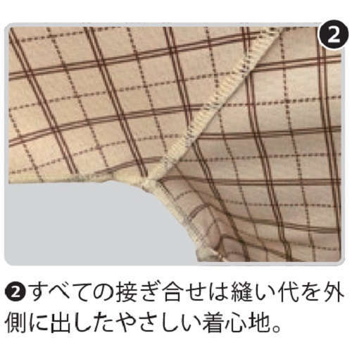 【ねまき】【入院】【介護】【男女兼用】 セパレートねまき：ダブルメッシュタイプ ベージュ