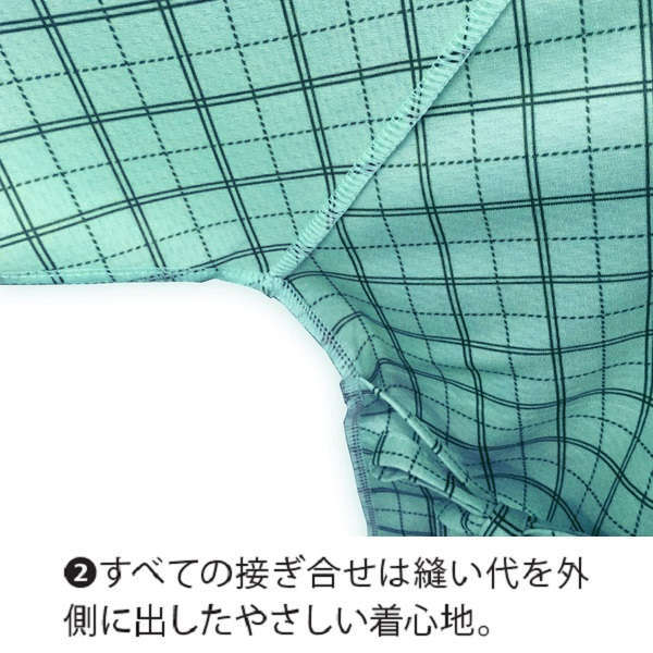 【ねまき】【入院】【介護】【男女兼用】 セパレートねまき：ダブルメッシュタイプ ミント