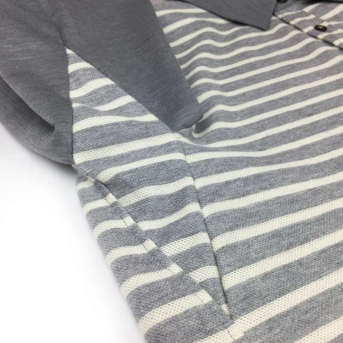 【プレミアム介護ウェア】 インレーボーダー レギュラーカラーシャツ/紳士