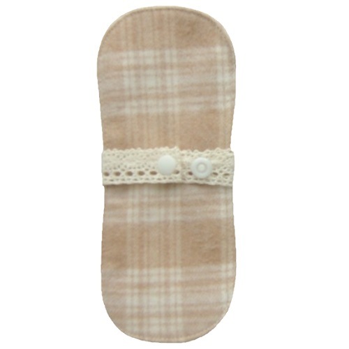 オーガニックコットン ライナー用 オーガニックミニーナ： 起毛茶チェック・茶ガーゼ