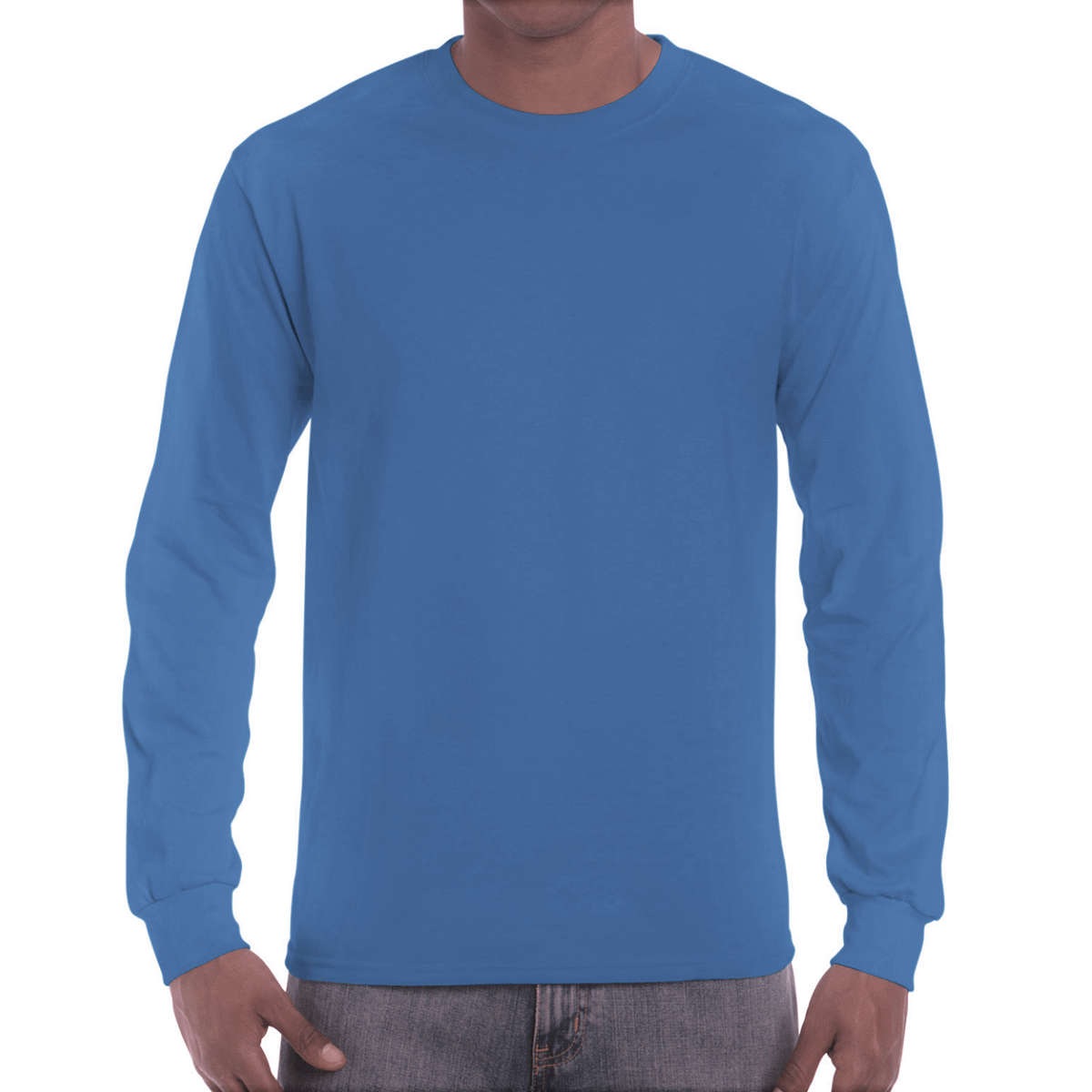 【人工透析】【点滴】【PICC】【カテーテル】 メンズ長袖Tシャツ 両腕チャック ブルー