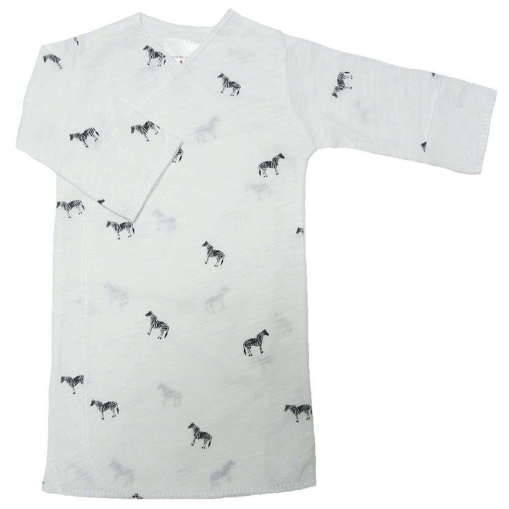 【未熟児】【低出生体重児】【早産児】【NICU】用 ベビー服：長袖長肌着 ゼブラホース