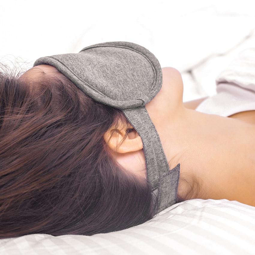 100%オーガニックコットン コトニーク アイマスク:グレー