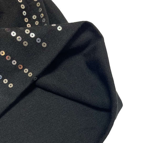 【抗がん剤治療】【医療用帽子】【ケア帽子】 スパークルシークインキャップ：ブラック