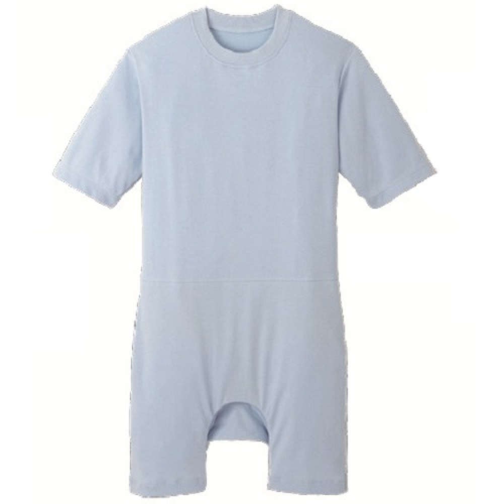 【介護】【入院】 TスーツII ロンパス型：サックス