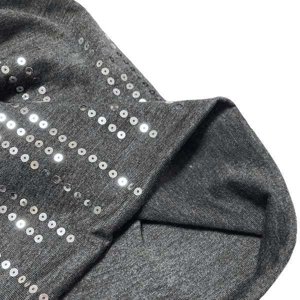 【抗がん剤治療】【医療用帽子】【ケア帽子】 スパークルシークインキャップ：グレー