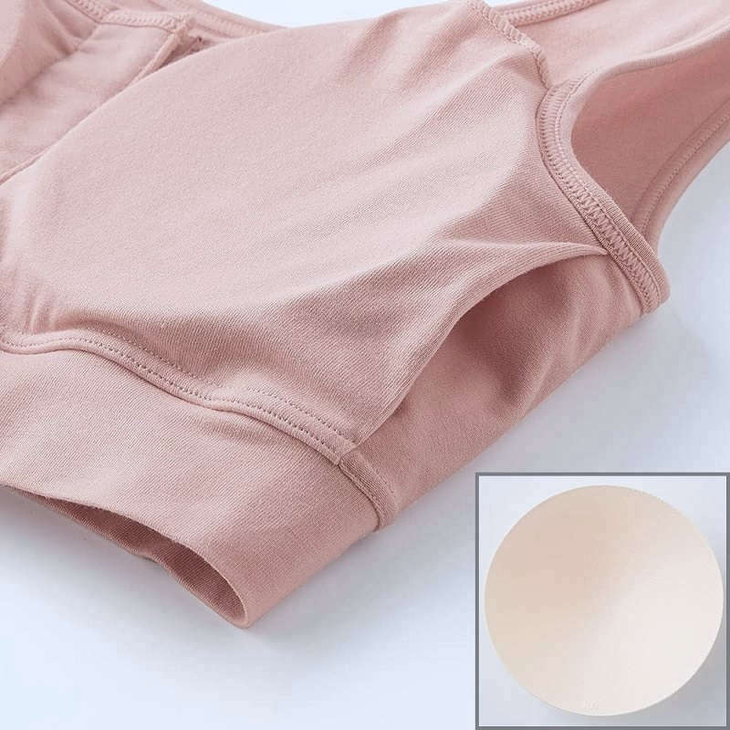 【乳がん】【乳房切除】【敏感肌】 グンゼ SELFEAR　前開きラクブラ：ピンク