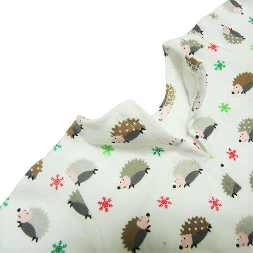 【未熟児】【低出生体重児】【早産児】【NICU】用 ベビー服:長袖上下セット ヘッジホッグ