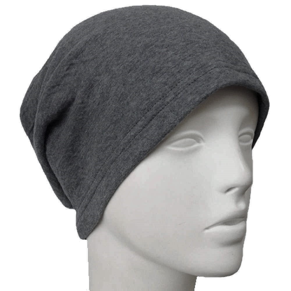 【抗がん剤治療】【医療用帽子】【ケア帽子】 オーガニックコットンダブルガーゼワッチ:ブラック