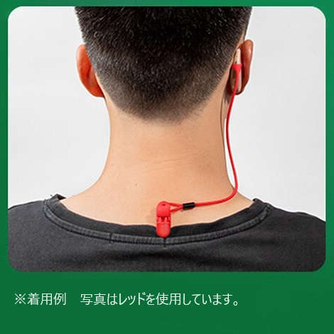 【片耳用】 補聴器落下防止クリップ付き シリコンストラップ ：ブラック