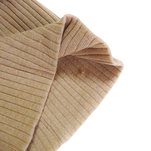 【医療用帽子】【ケア帽子】 プレミアムオーガニックコットンリブニットキャップ：ブラウン