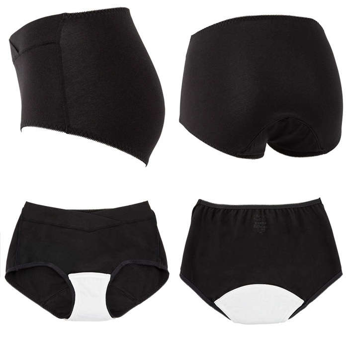 【産前産後】 ピジョン 吸水できる産前産後コットンショーツ ブラック マタニティ用 Lサイズ 1枚入