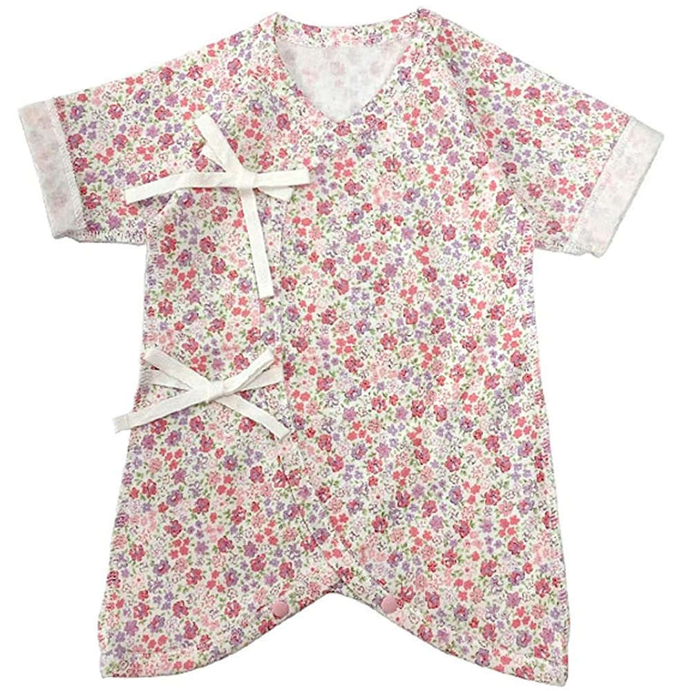 【未熟児】【低出生体重児】【低体重】用 コンビ肌着：小花柄