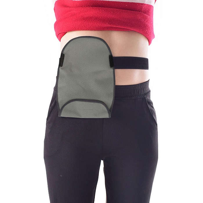 【オストメイト】【ストーマ】【人工肛門・人口膀胱】 防水ストーマパウチカバー ベルト付き：グレー