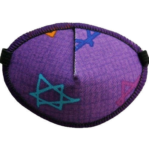 【ものもらい】【斜視】【眼瞼炎】　キッズ用眼帯：パープルスター