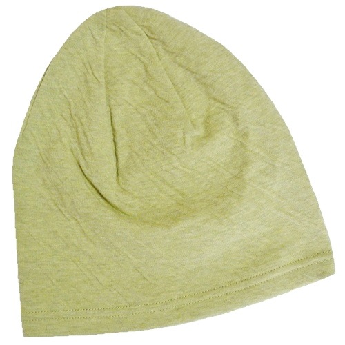 【抗がん剤治療】【医療用帽子】【ケア帽子】 オーガニックコットンダブルガーゼワッチ:ライム