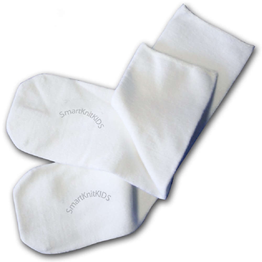 【感覚・触覚過敏症】【敏感肌】 肌に触れる縫い目ゼロ シームレスキッズソックス ホワイト 6足組