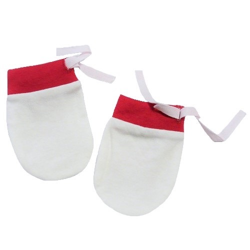 【かきむしり】【保護】 紐調整付き 赤ずきんちゃん新生児ミトン