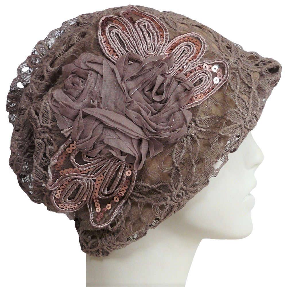 【抗がん剤治療】【医療用帽子】【ケア帽子】 ルースキャップ：レースタン