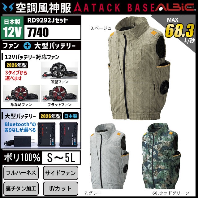 ��Ĵ������ 7740 �٥��� ������ 12V �ե륻�å� RD9292J / NJ