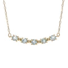 ライン アクアマリン ネックレス /b0033aq|その他カラーストーンネックレス|ネックレス