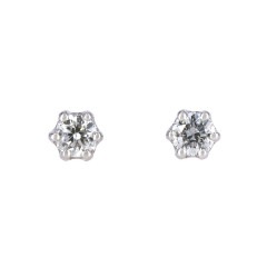 6本爪 ダイヤモンド ピアス 0.08ct /b0048