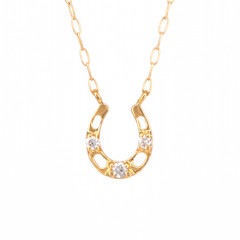 ホースシューモチーフ ダイヤモンド ネックレス /b0038|ダイヤモンドネックレス|ネックレス