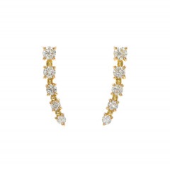 ダイヤモンド ラインピアス /b0373da