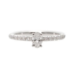 GIA オーバルカット ダイヤモンド リング 0.3ct /s0429da
