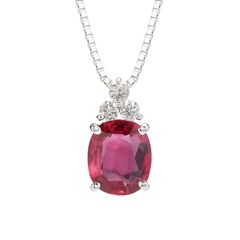 4月20日 13:00発売｜Pt トリア 非加熱 ピジョンブラッドルビー ネックレス 1ct / s0455rp