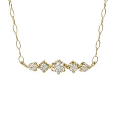 ライン ダイヤモンド ネックレス /b0492da