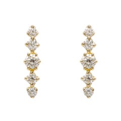 ライン ダイヤモンド ピアス /b0495da