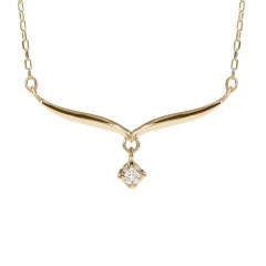 Vライン ダイヤモンド ネックレス / b0505da