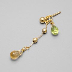 カラーストーン チャームピアス 片耳用 /a0625mu|happiness charm collection|コレクション