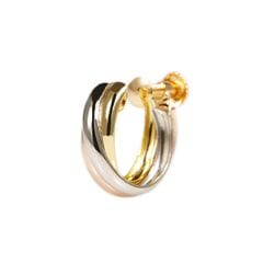 【片耳用】コンビ・スリーカラー フープイヤリング medium /a0561mtegoe|ピアス・イヤリング