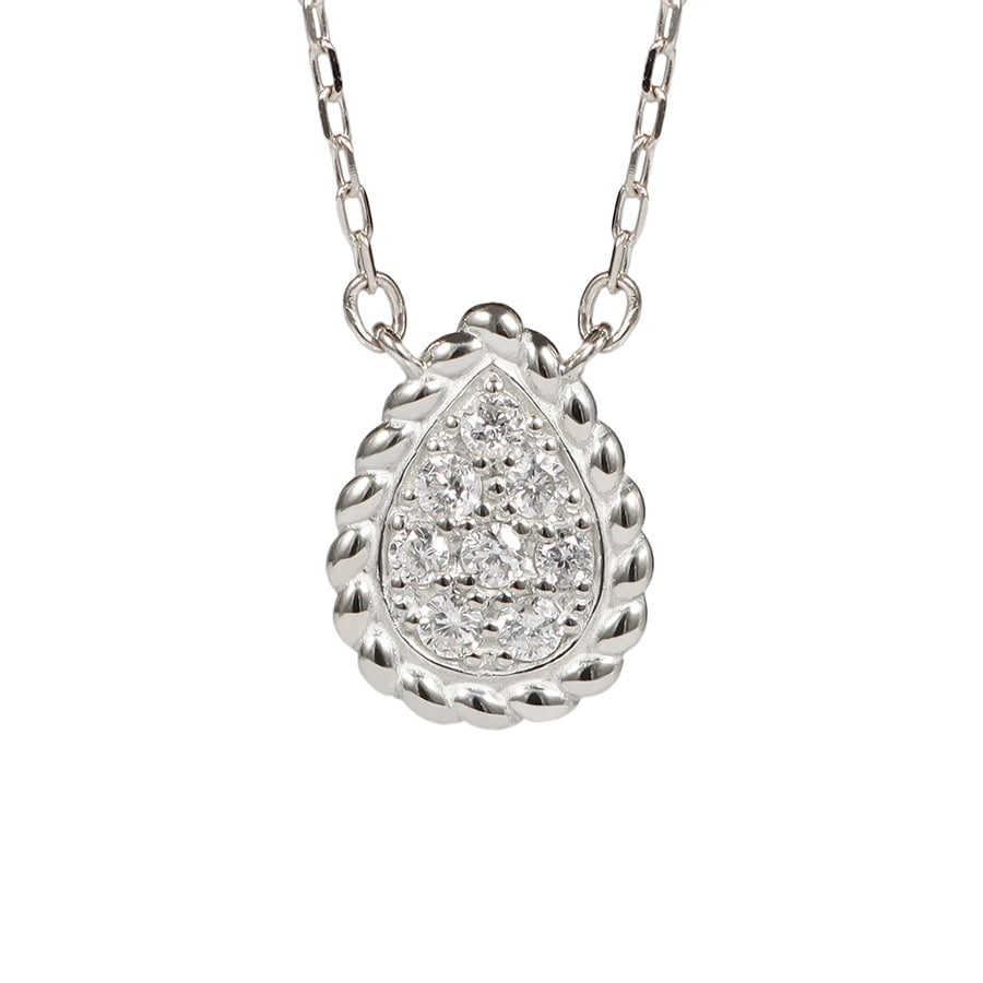 ネックレス レディース ダイヤモンド ネックレス パヴェ ネックレス リボン ネックレス アンティーク ミル打ち ミルライン K18 18金 ゴールド ネックレス レディース K18YG イエローゴールド パヴェ