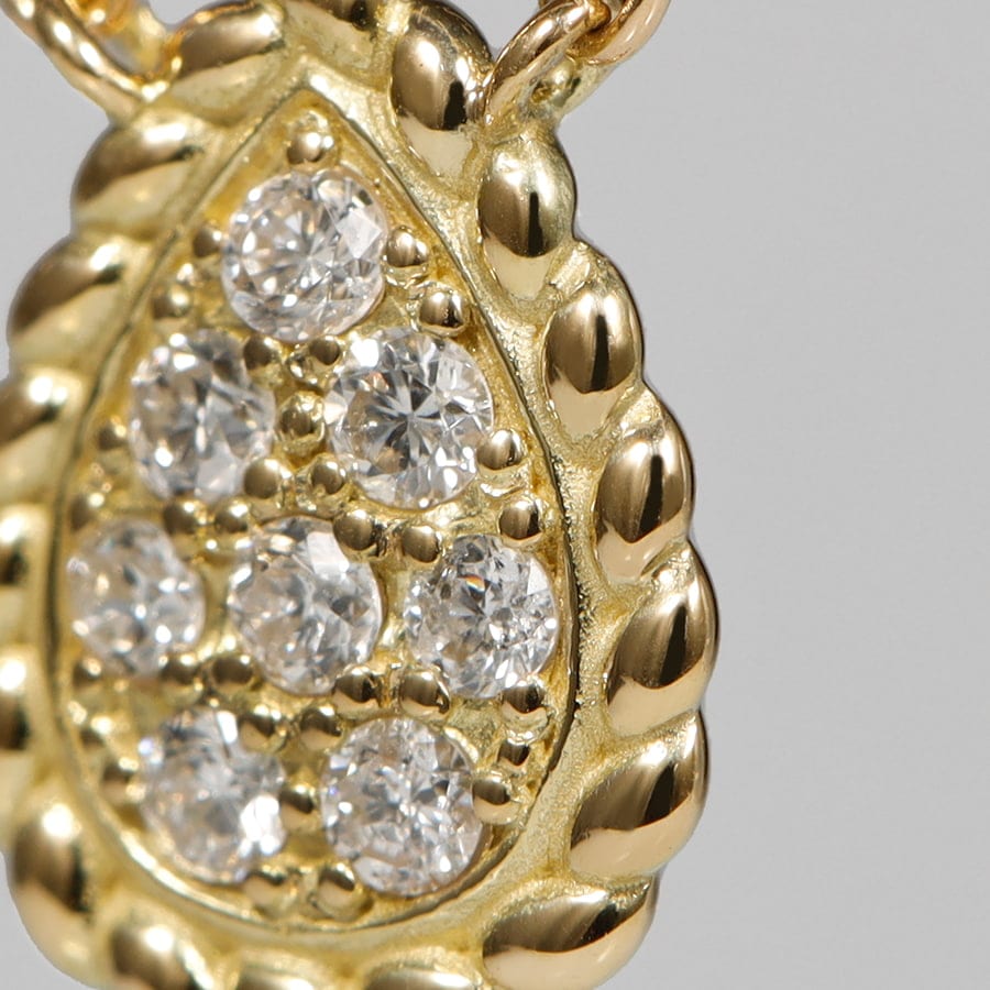 ダイヤモンド ネックレス パヴェドロップ /b0519da ジュエリー専門店