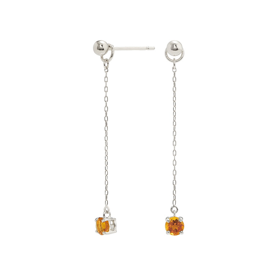 シトリン チャームピアス /c0162ct ジュエリー専門店 malvaceae