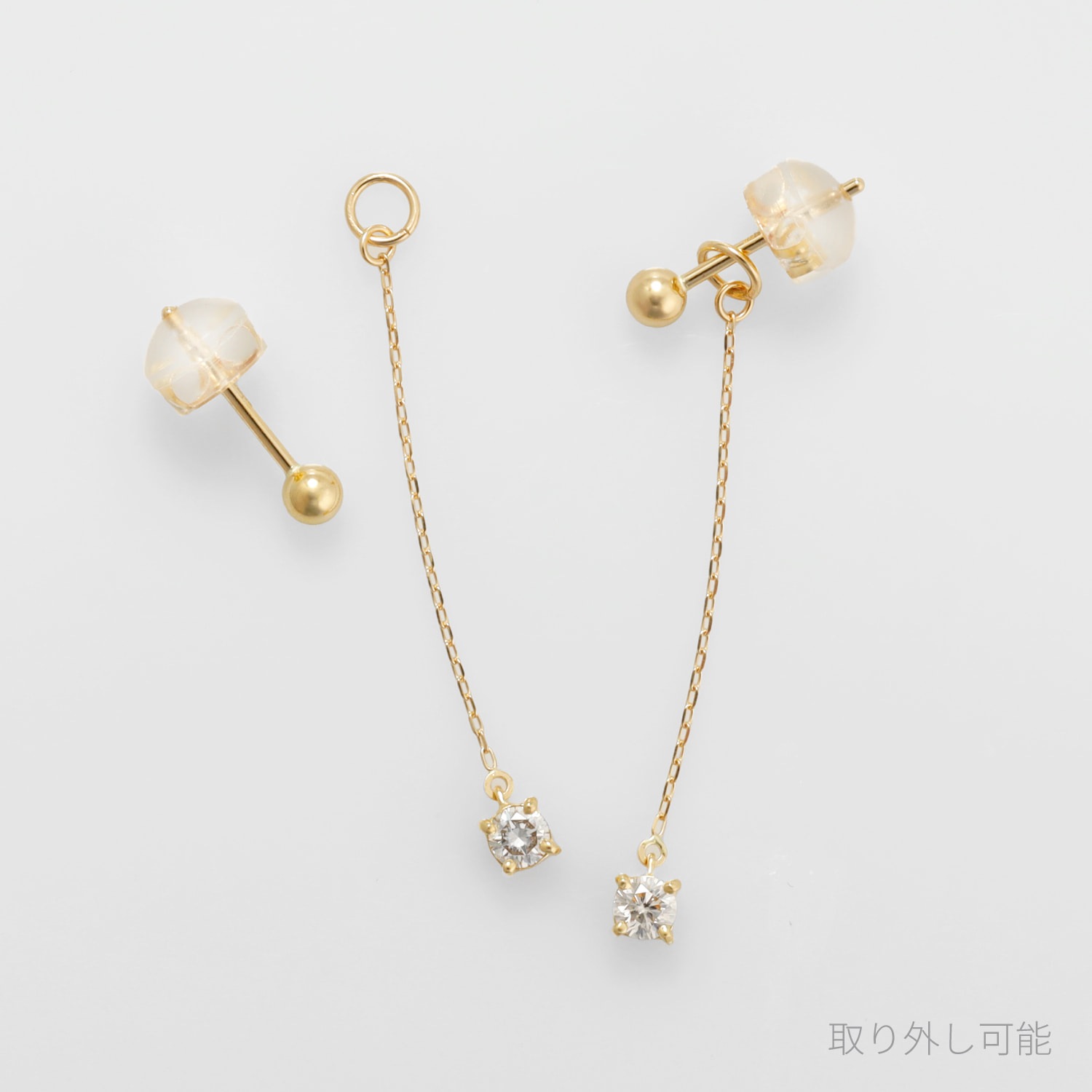 ガーネット チャームピアス /c0162ga ジュエリー専門店 malvaceae