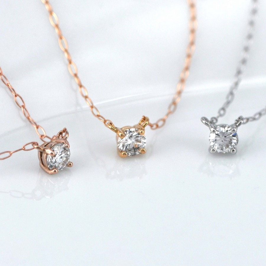 4本爪 ダイヤモンド ネックレス 0.10ct /b0043 ジュエリー専門店