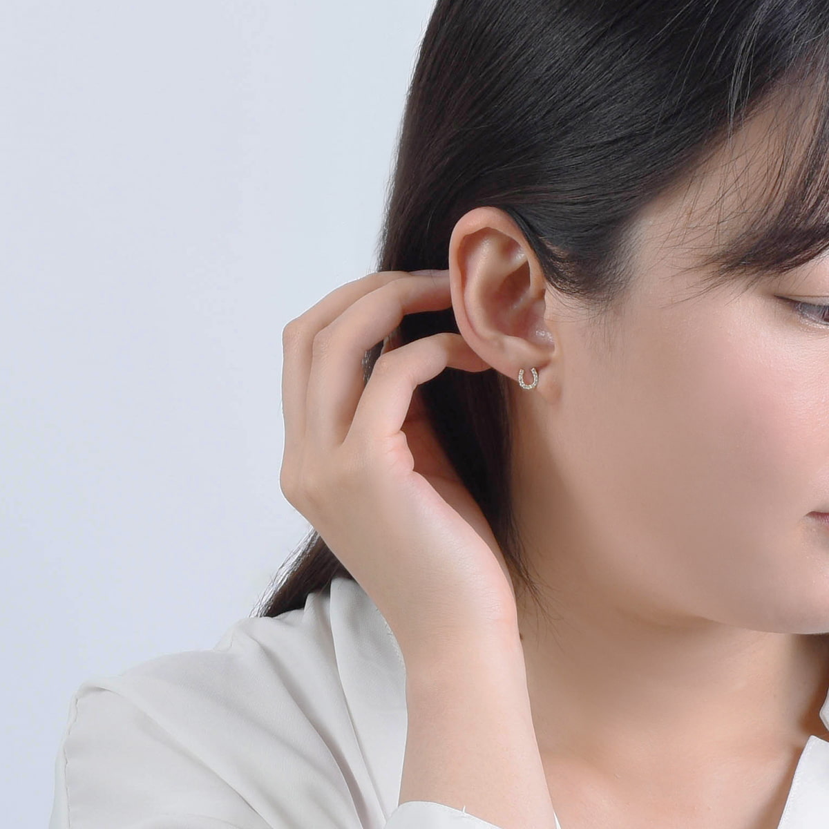 ダイヤモンド ピアス ホースシュー /b0416da ジュエリー専門店