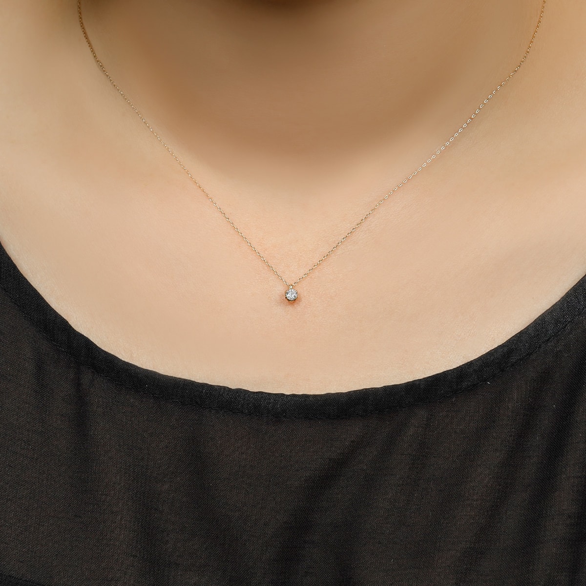 6本爪 ダイヤモンド ネックレス 0.08ct /b0045 ジュエリー専門店 