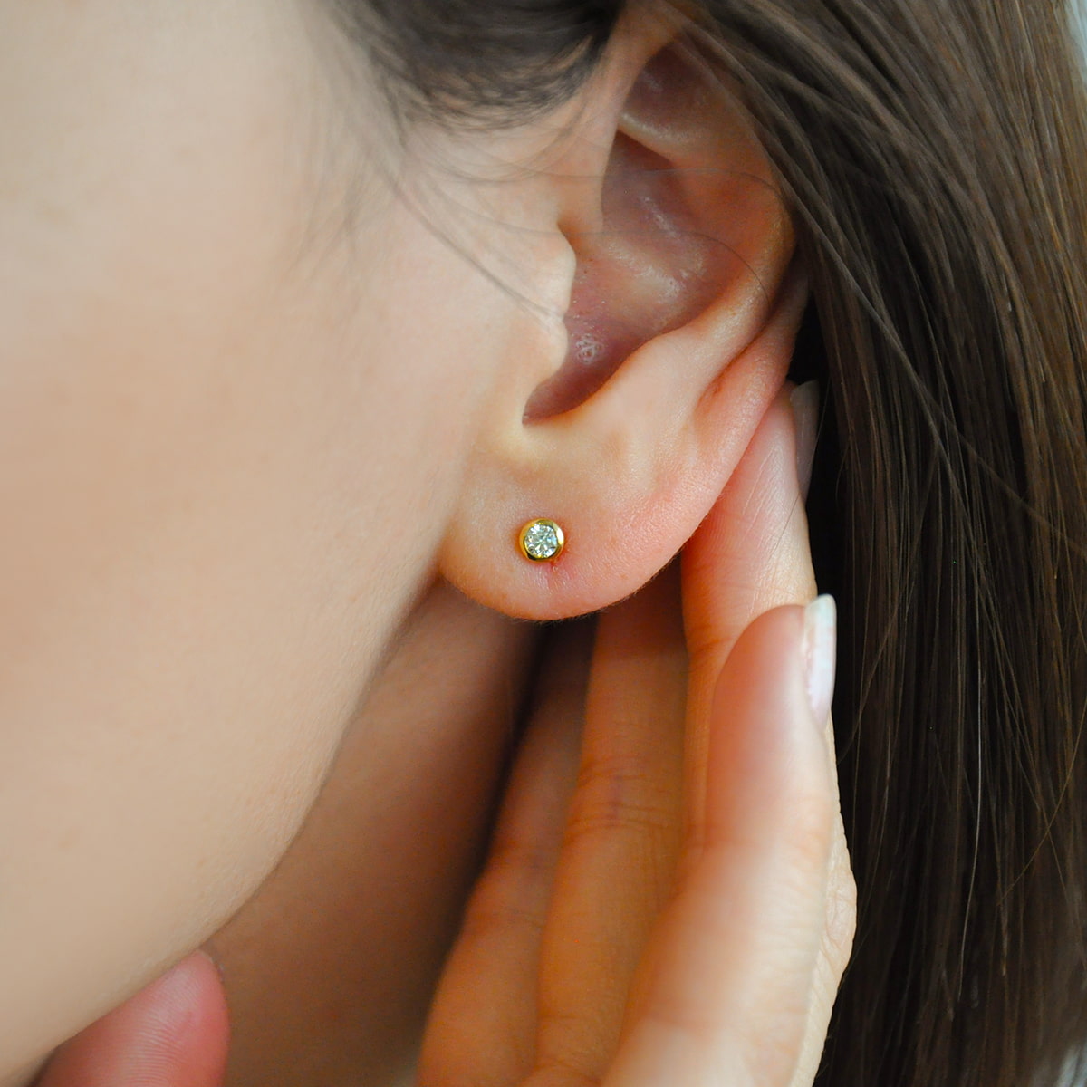 フクリン ダイヤモンド ピアス /b0232da ジュエリー専門店
