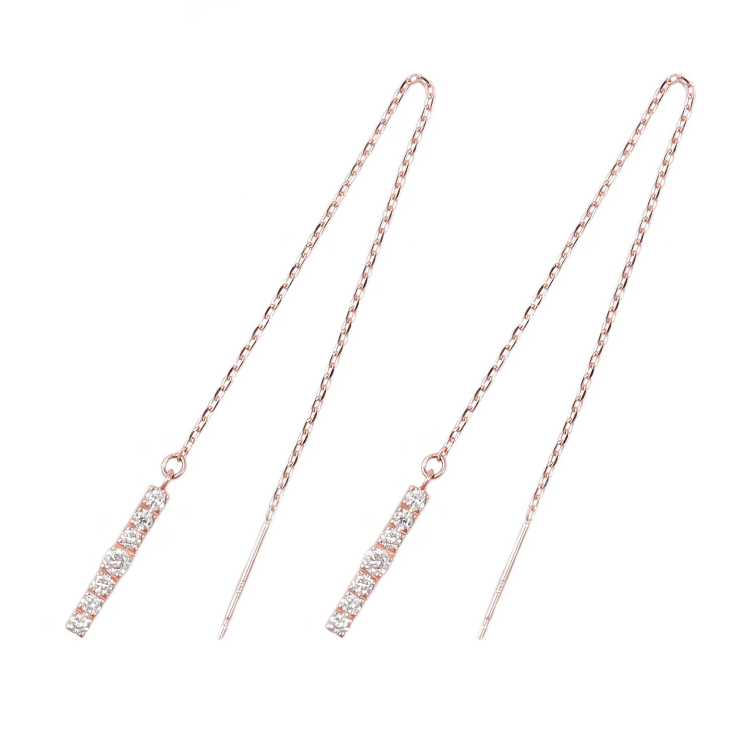4℃ ヨンドシー アメリカンピアス チェーンピアス ダイヤモンド
