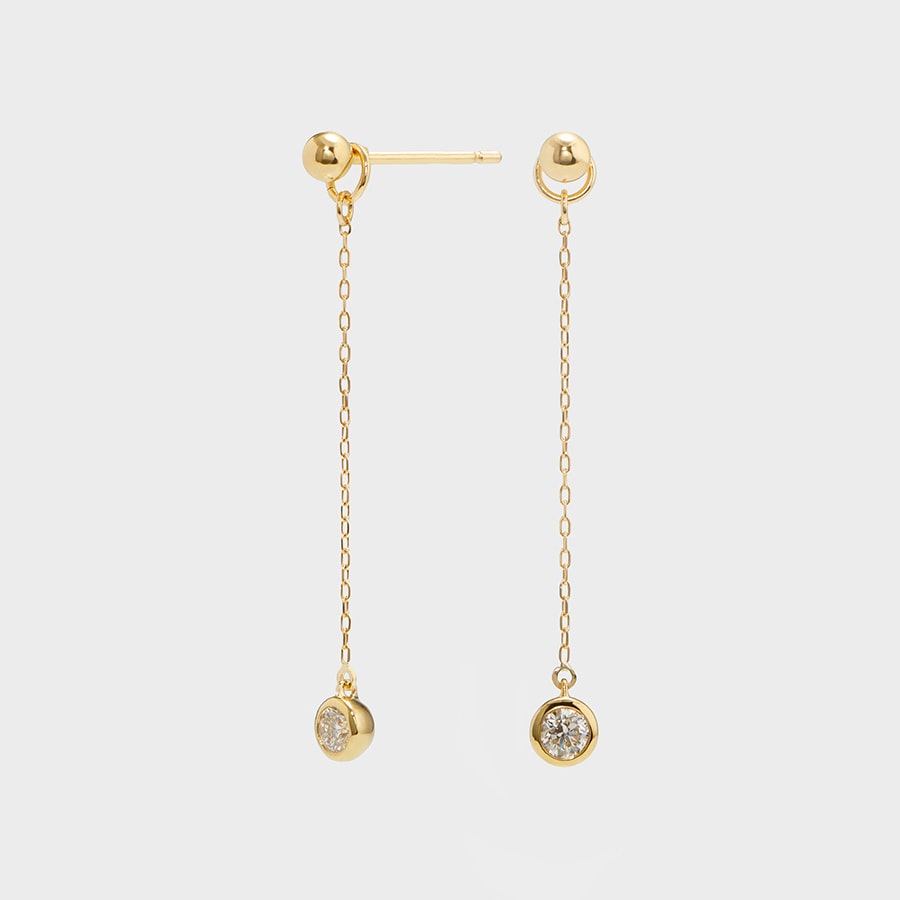 フクリン ダイヤモンド チャームピアス /c0244da ジュエリー専門店