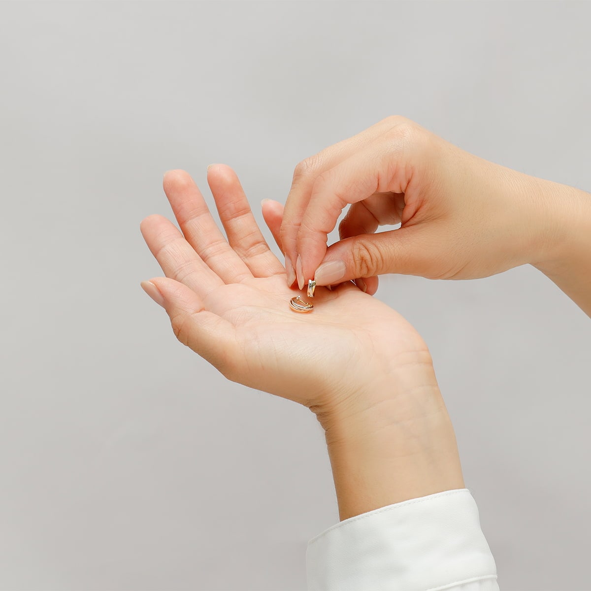 コンビ・スリーカラー フープピアス small /a0014 ジュエリー専門店