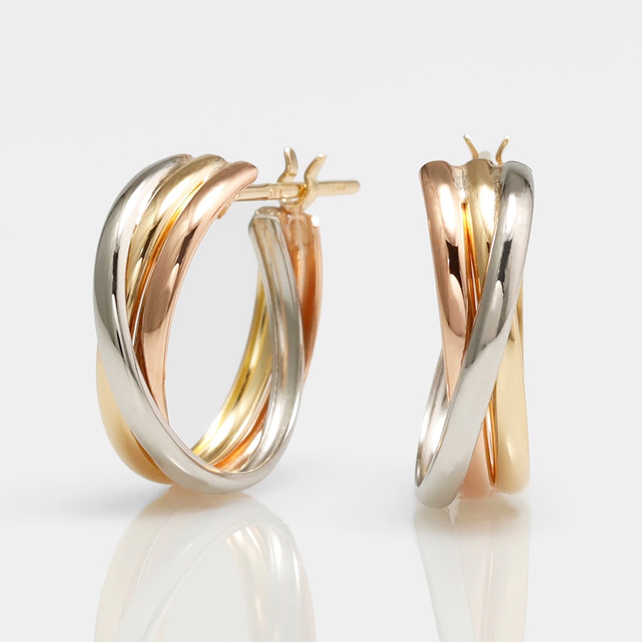 コンビ・スリーカラー フープピアス large /a0440mt ジュエリー専門店