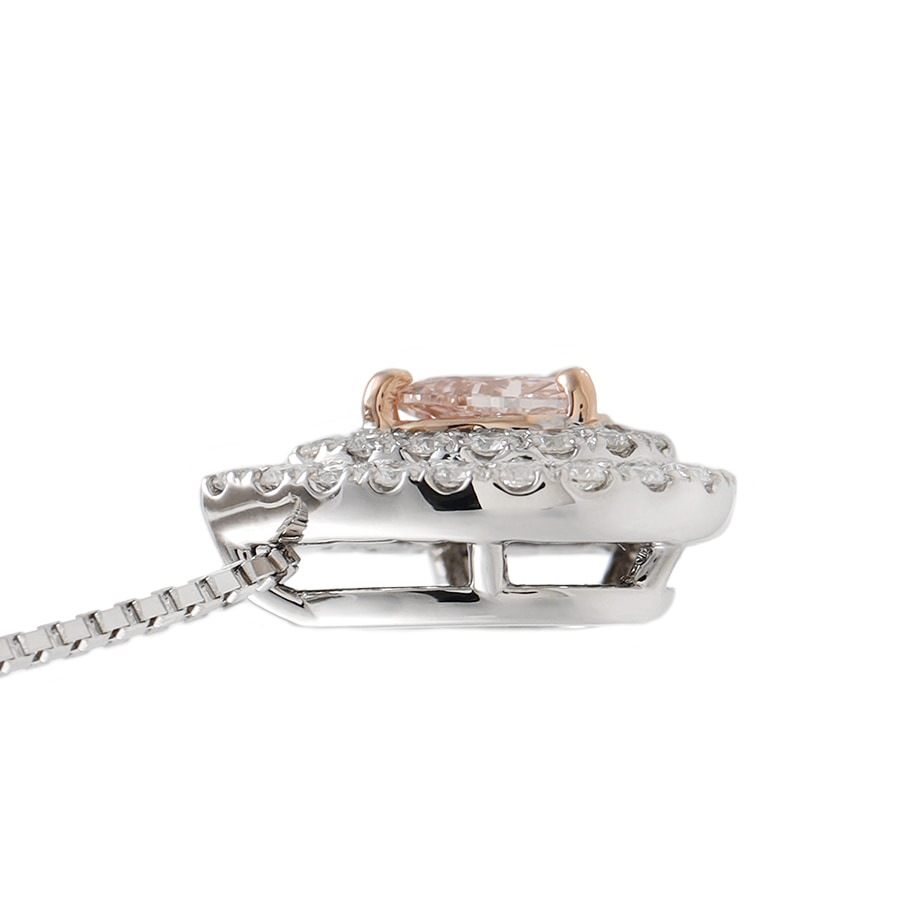 ピンク40cm ネックレス＋ピンクダイヤピアス Pt 計0.2ctラボグロウンピンクダイヤ ピアス 通販 - ディノス