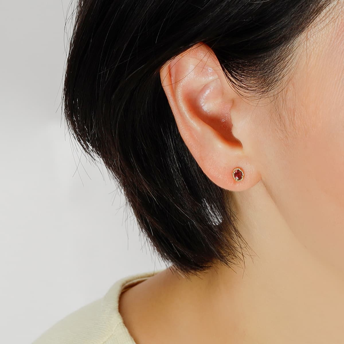 非加熱 ピジョンブラッド ルビーピアス /c0020 ジュエリー専門店