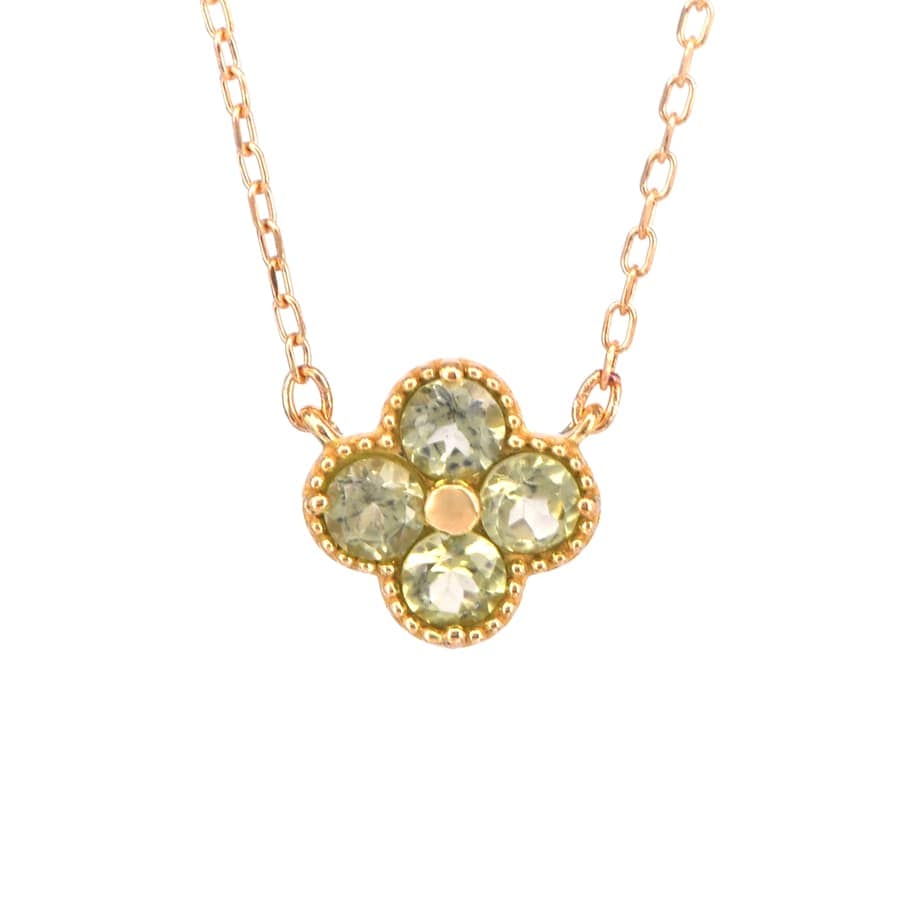 BLOOM ネックレス ペリドット 8月誕生石 K10 イエローゴールド ペリドット ネックレス